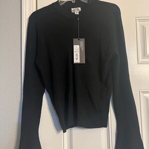 Future Collective Black Sweater with bell sleeves- NWT
